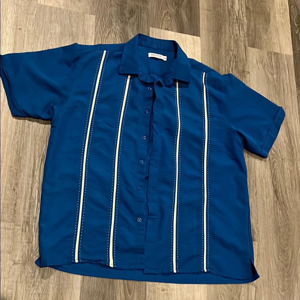 Mojito Collection Men's Blue Short Sleeve Shirt in XL
